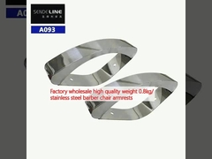 Pabrik grosir kualitas tinggi berat 0,8kg/ stainless steel kursi tukang cukur sandaran lengan
