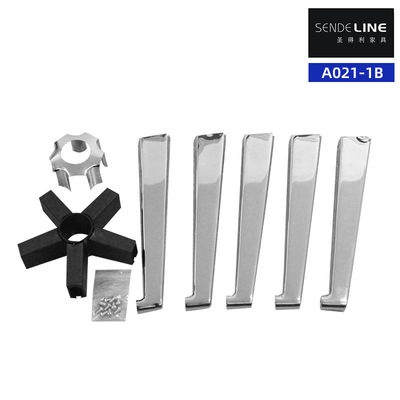 Kualitas Membongkar Aksesoris Kursi Berputar Chrome / Spray Bifma Test Five Star Foot Base pabrik