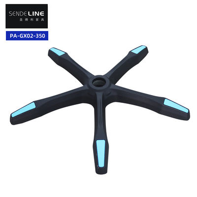 Harga yang pantas Kursi Kantor Hitam Dasar Berputar Gerak halus Radius 340mm Dengan Roda on line