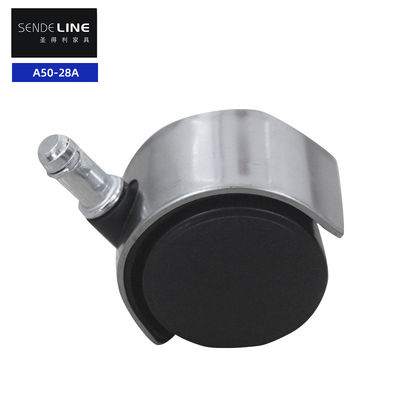 Ruang kursi kantor stainless steel hitam penggantian roda nilon 50mm Silent Wheel