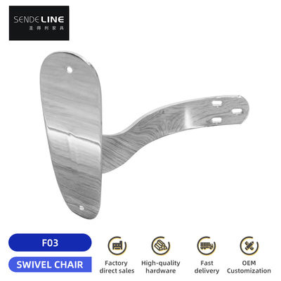 Harga yang pantas Kursi Kantor Besi Berlapis Chrome Penggantian Tangan Ergonomis Untuk Kursi Kelas Besar on line