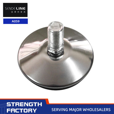 Harga yang pantas Silver Finish Adjustable Table Feet Dengan 12 / 13mm Panjang Thread Kantor Kursi Kaki on line