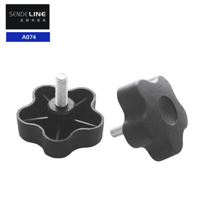 Harga yang pantas Hitam Adjustable Table Foot M8 Thread Length 20mm Kantor kursi kaki pengganti on line