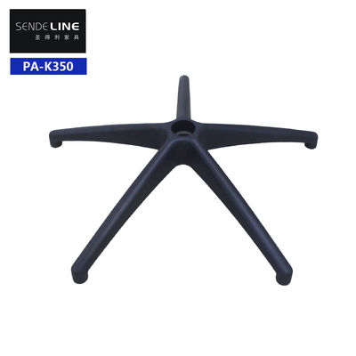 grosir 700mm Kursi Kantor Nylon Hitam Dasar Berputar dengan Dukungan Lumbar dan Casters