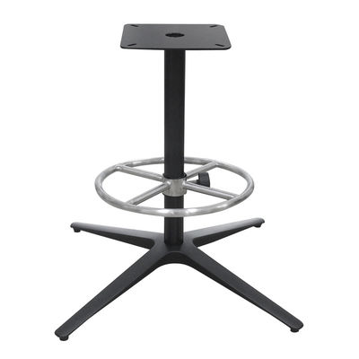 Harga yang pantas Aksesoris Modern Metal Bar Stool dengan Spray Hitam Warna Stylish Square Plate dan 400mm Bar Ring on line