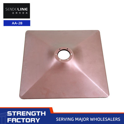 Harga yang pantas Square Cold Plate Stamping Barber Chair Base Dengan Merah Kecokelatan Warna Disesuaikan on line