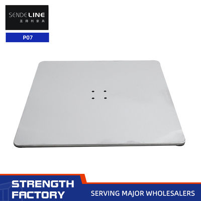 Harga yang pantas Square Solid Iron Plate 4 lubang kursi pemotong rambut dasar dengan stainless steel permukaan disikat on line