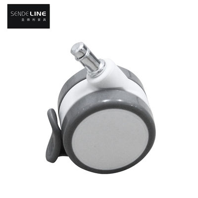 65mm PVC Band Brake Kantor Kursi Caster dengan Kapasitas Beban Tinggi dan Rolling halus