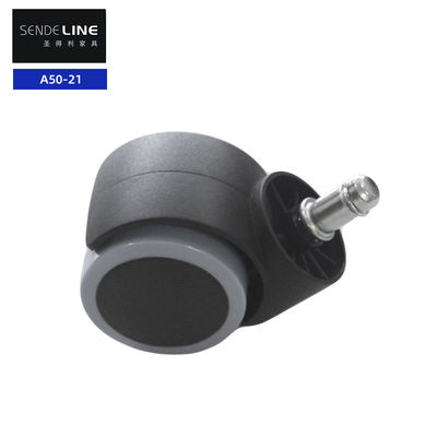 Harga yang pantas 50kg Bifma Nylon Brake Kantor Kursi Roda Pulley dengan Circlip Insert dan Light Blue Edge on line