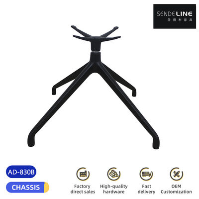 Harga yang pantas Dasar kursi berputar logam berputar ergonomis Dasar kantor aluminium hitam on line