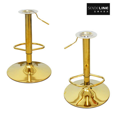 Titanium Gold Color Adjustable Bar Stool Aksesoris Dengan Pipe Welding