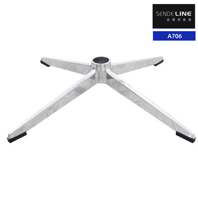 4 bintang kursi kantor base penggantian base warna dipoles tinggi 122mm aluminium paduan