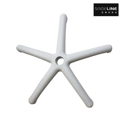 Harga yang pantas Kaki Kursi Putar Dasar Nilon Bintang Lima Putih / Hitam Kaki Kursi Plastik PP Lima Cabang on line