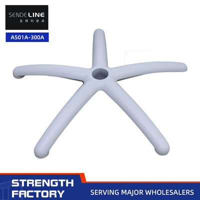 Harga yang pantas 75mm ergonomis disesuaikan kantor kursi dasar dengan diameter 600mm dan 5 bintang putih aluminium kaki paduan on line