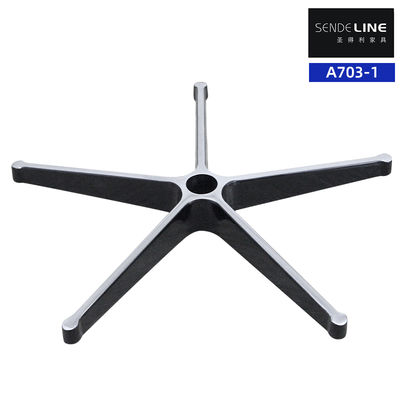 Harga yang pantas Kursi Kantor Alloy Aluminium Dasar 660mm Kaki Kursi Lima Bintang Matte Hitam Warna dipoles on line