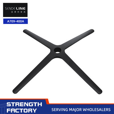 Harga yang pantas Kursi Kantor Dasar 4-bintang Paduan Aluminium Hitam Matte 800mm Kursi Kantor Profesional Dasar Logam on line