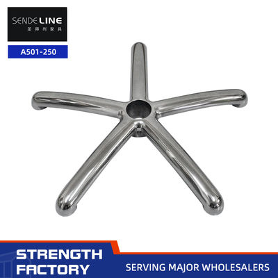 Harga yang pantas Kaki kursi kantor bintang 5, teknologi cetakan terintegrasi die-casting paduan aluminium yang dipoles dengan diameter 500mm on line