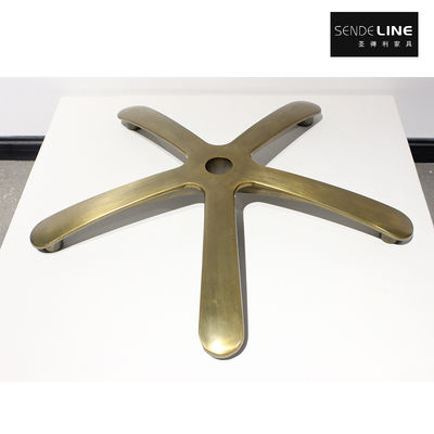 Harga yang pantas Aluminum alloy die-casting one-piece molding, golden 700mm office chair base on line