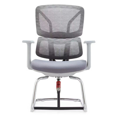 Harga yang pantas White Office Swivel Chair Featuring 25 Steel Tube Construction Adjustable Backrest and Smooth Rolling Casters untuk kantor on line