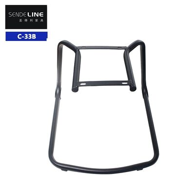 Harga yang pantas Kursi kantor besi hitam yang stylish Kerangka logam, kursi kantor dasar, 515 × 515 × 370mm on line