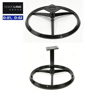 Basis Kursi Sofa Elektroplating Hitam dengan Diameter 650/450mm untuk Penggantian Kursi Lounge dan Kantor